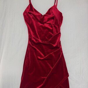 Red Velvet Windsor Dress